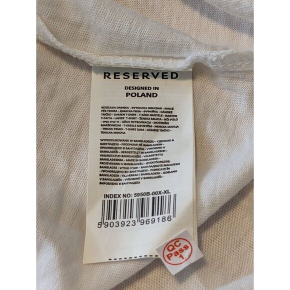 Reserved Eco Aware NEW With Tags Wine Time White T Shirt XL Cotton Graphic Tee - Picture 8 of 8